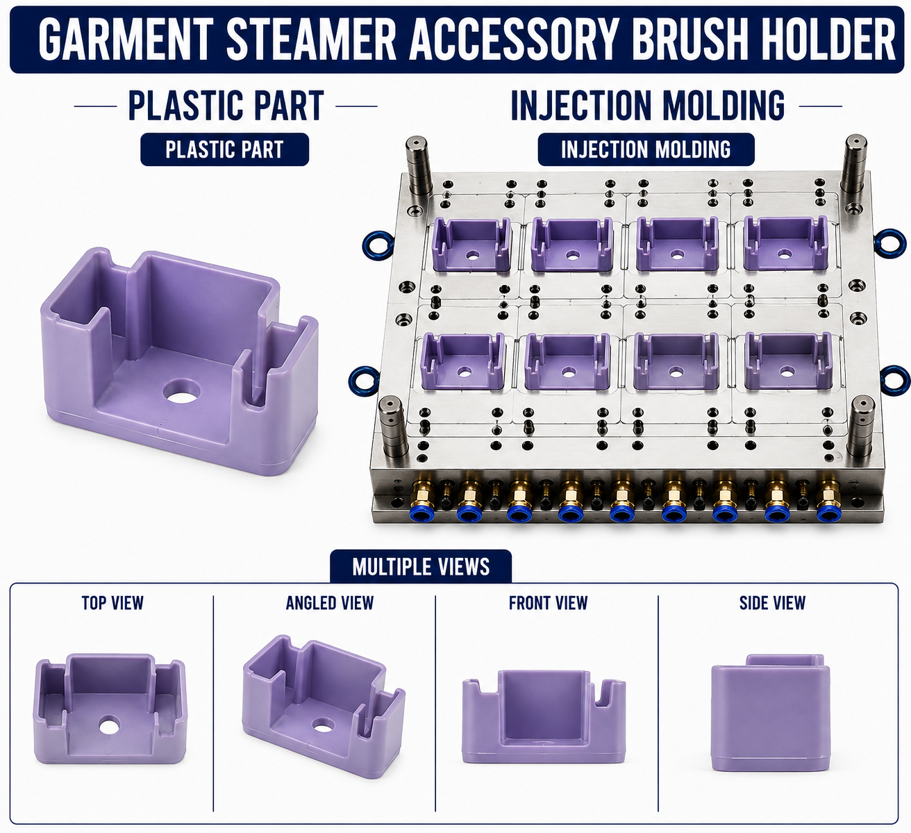 Garment Steamer Plastic Accessory Brush Holder Mould and Moulding Service